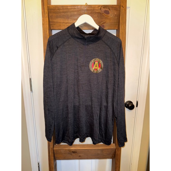 MLS Other - Atlanta United FC MLS Pullover Quarter Zip Long Sleeve Shirt‎ Men's XXL Gray